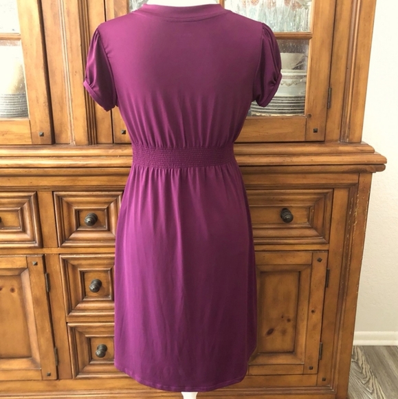Merona Women's Burgundy Midi Dress - Picture 6 of 6
